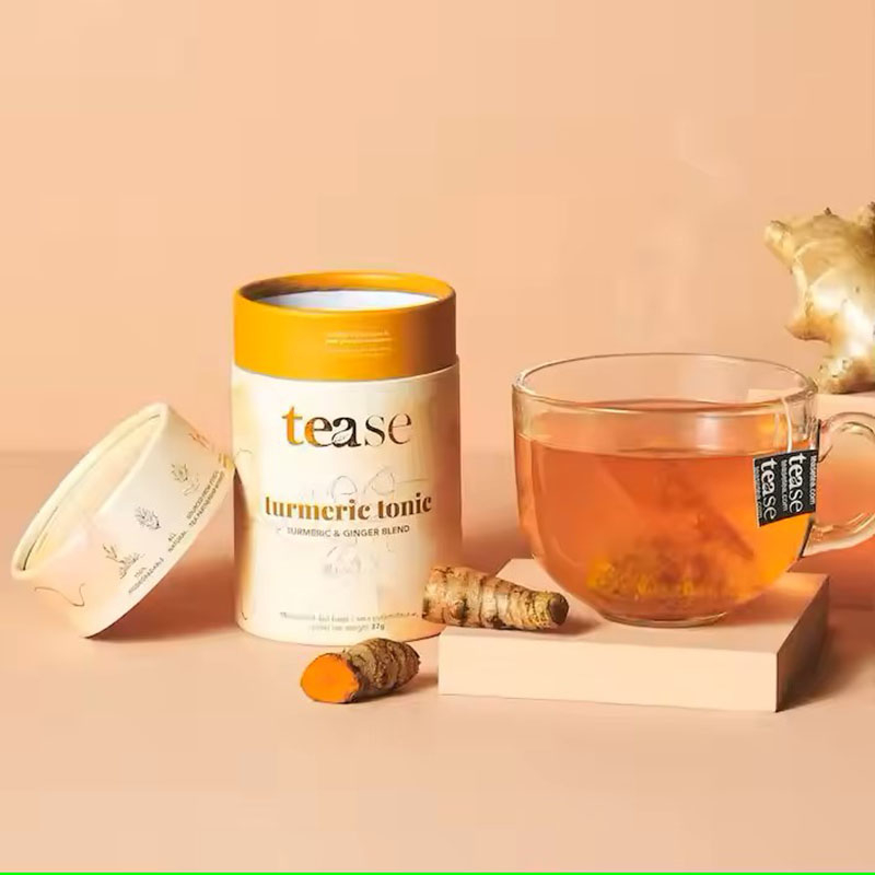 Biodegradable Custom Logo Size Design Round Cylinder Tubes Packaging for Tea