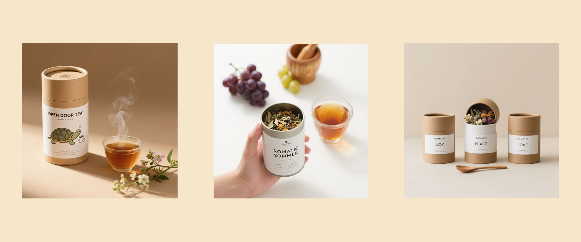 tea cans packaging