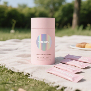 Eco Friendly Round Cardboard Box Capsules Packaging Round Jar Protein Powder Packaging Box
