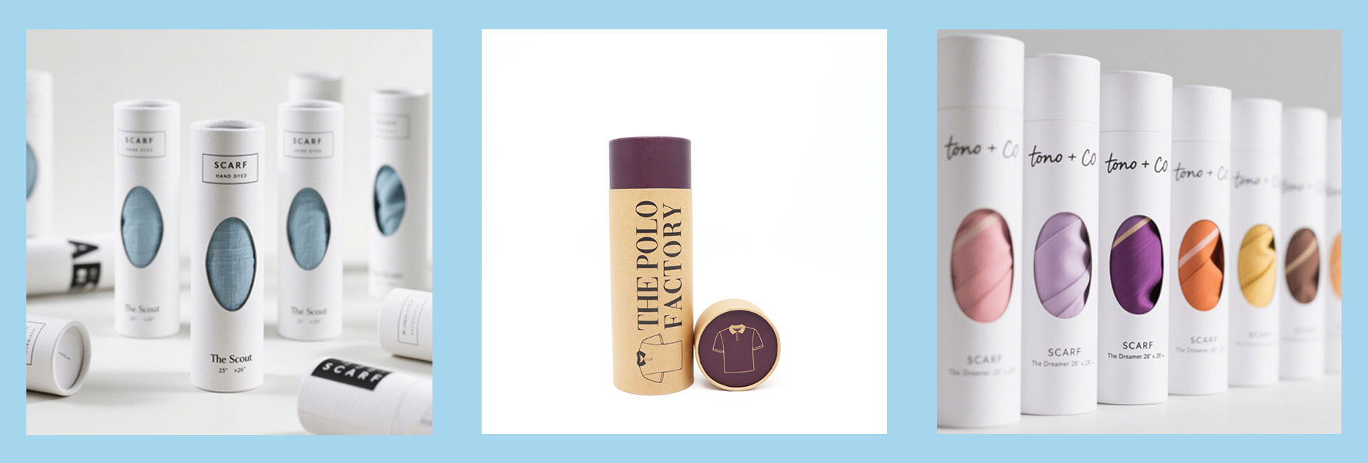 eco-friendly clothing tube packaging