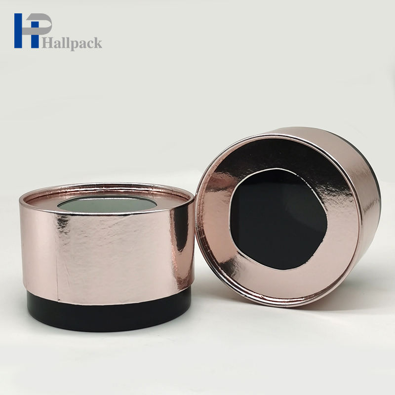 Biodegradable Round Packaging Tube Cylinder Paper Tube With Clear Pvc Window