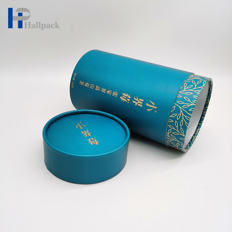 Wholesale Recycled Food Grade Tea Coffee Kraft Cylinder Box Paper Tubes