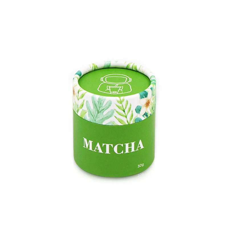 Customized Paper Tube Packaging For Matcha Powder 30g Container