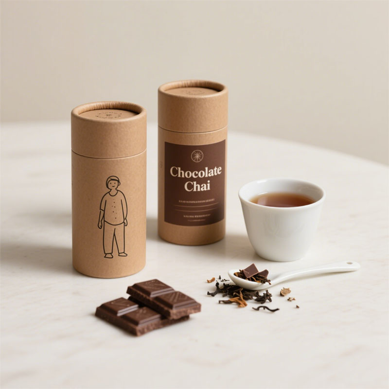 Biodegradable Round Cylinder Food Grade Box Coffee Paper Canisters Wholesale