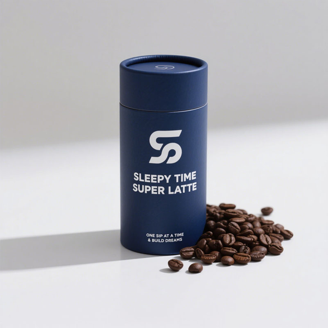 Biodegradable Round Cylinder Cardboard Food Grade Box Coffee Tube Packaging