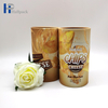 Easy Peel Open Lid Black Kraft Paper Tube Round Food Grade Package Paper Tube