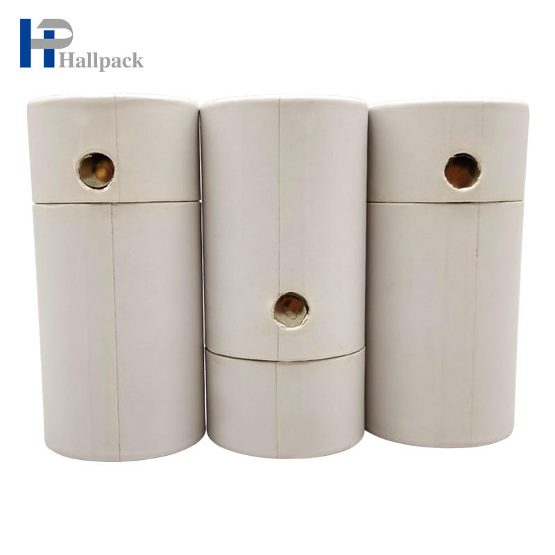 Kraft Paper Tube Rectangle Flat Dropper Bottle Paper Tube With Buttons