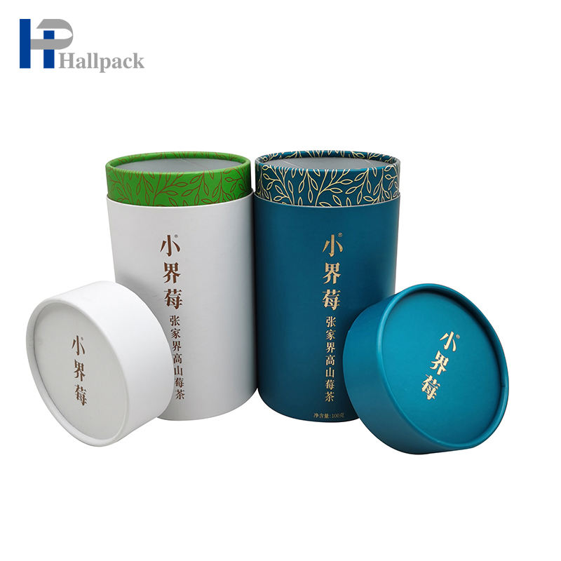 Wholesale Recycled Food Grade Tea Coffee Kraft Cylinder Box Paper Tubes