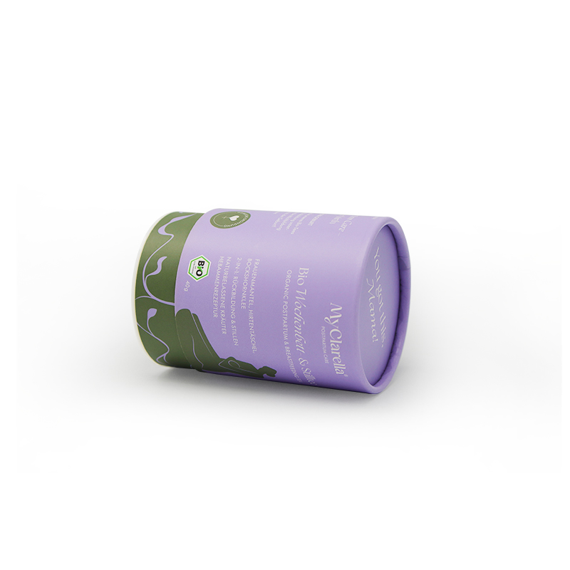 Paper Tube Packaging With Lids For Loose Tea Coffee Food Grade Cutsomized