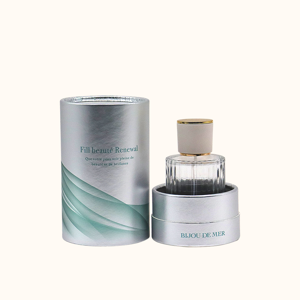 Use Soy Ink Printed Customized Matt Lamination Design Paper Tube Packaging For Essential Oil Perfume Bottles