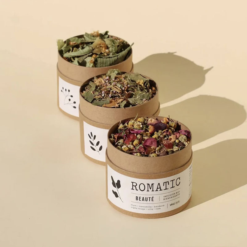 Biodegradable Cardboard Round Tea Tube Packaging Box Tea Packaging Box Food Canister