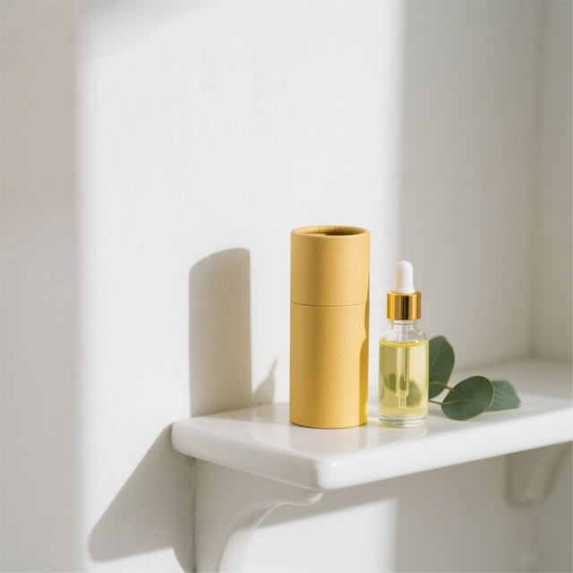Kraft Cardboard Box Packaging for Essential Oil Bottle