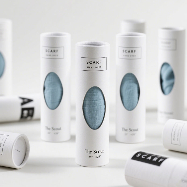 Eco-friendly Clothing Tube Packaging Paper Tube Packaging with Window