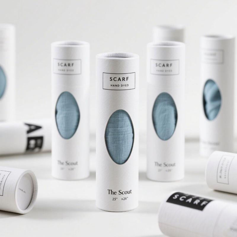 Eco-friendly Clothing Tube Packaging Paper Tube Packaging with Window