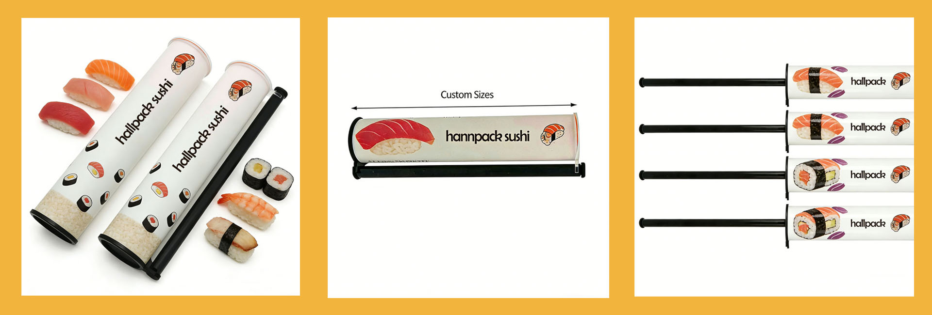 Sushi Push Pop Box Container