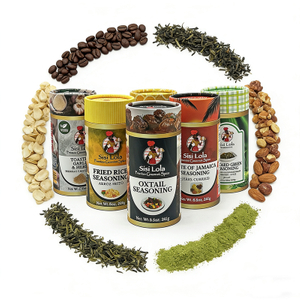 Biodegradable paper tube with metal lid factory food grade paper canisters