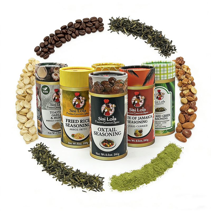 Biodegradable paper tube with metal lid factory food grade paper canisters