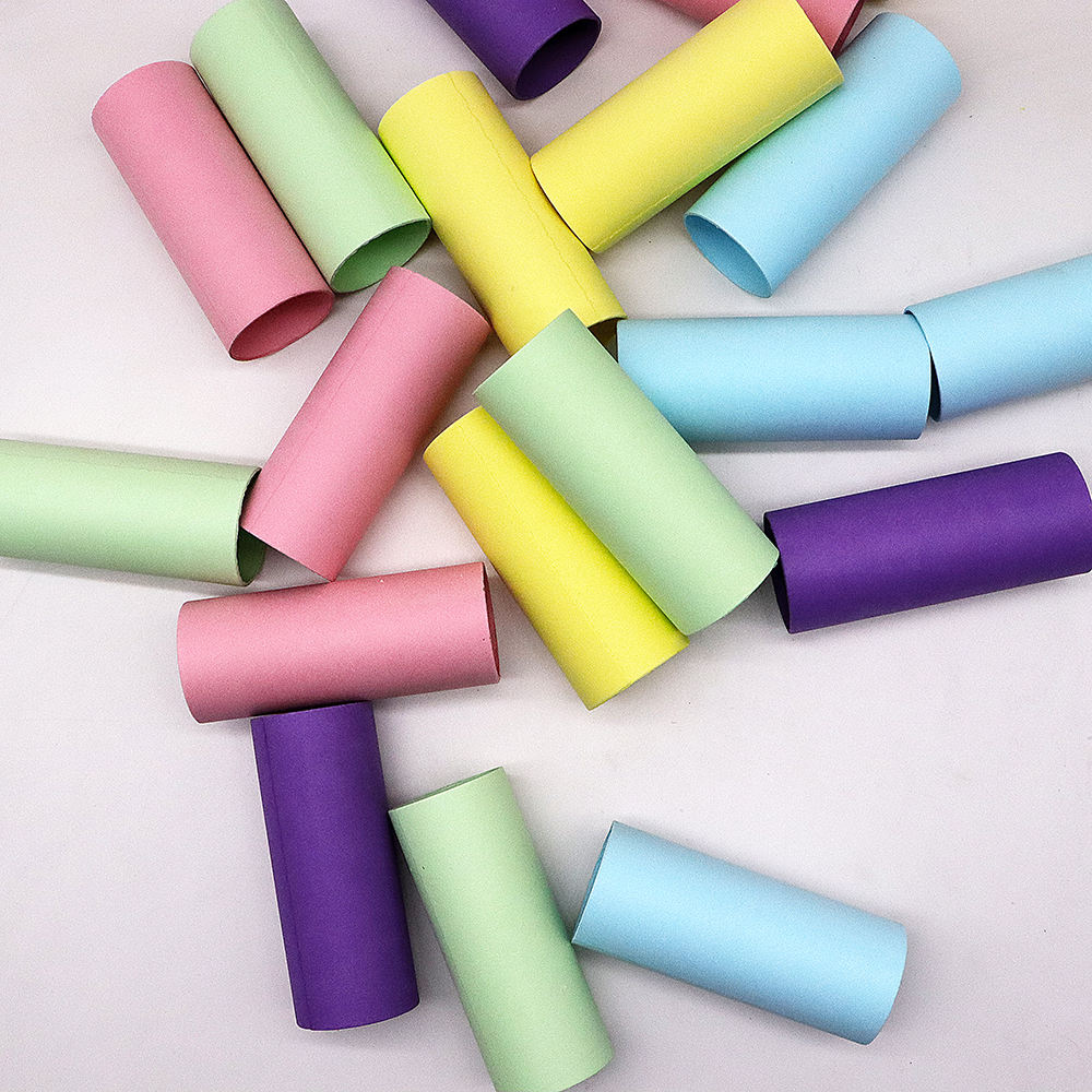 Premium 4cm Recyclable Colored Paper Tubes for Artistic Craft DIY High Quality Paper Craft Tubes