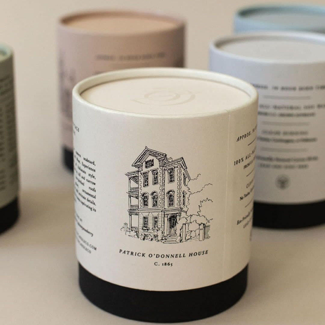 High quality cylinder packaging box kraft candle perfume bottle Coffee Tea bag custom paper tube packaging
