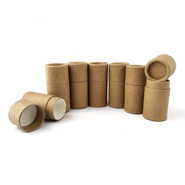 2.5oz ECO stock brown Lipstick Paper Tube for Cosmetics Packaging