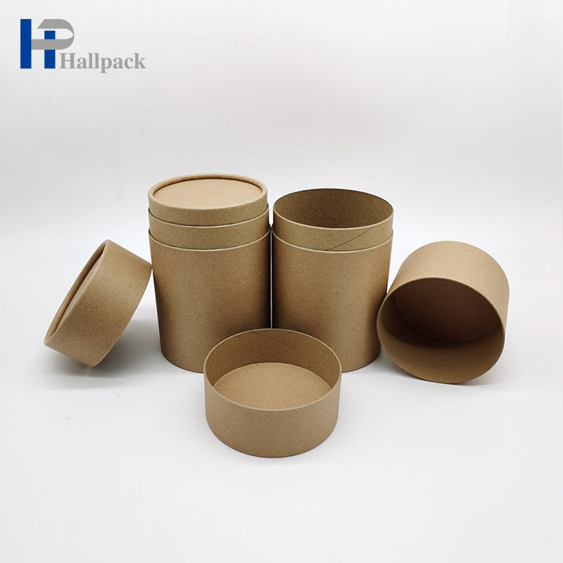 Biodegradable Round Packaging Box Kraft Tube Packaging Tea Cardboard Paper Tube