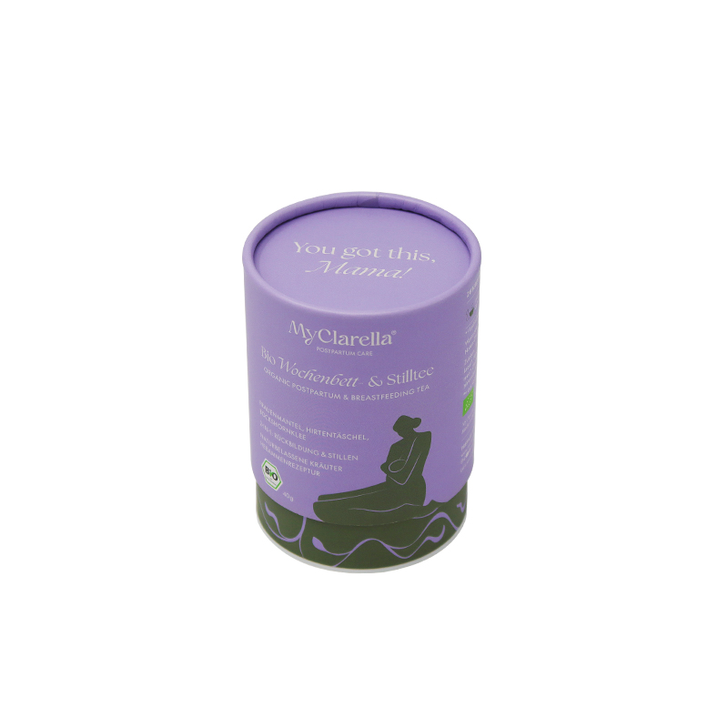 Paper Tube Packaging With Lids For Loose Tea Coffee Food Grade Cutsomized
