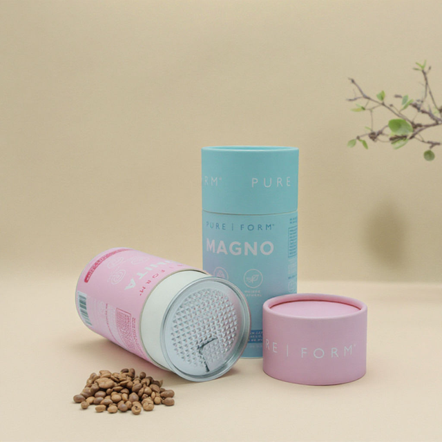 Paper Tube Packaging For Loose Tea Coffee Food Grade Paperboard Custom Logo