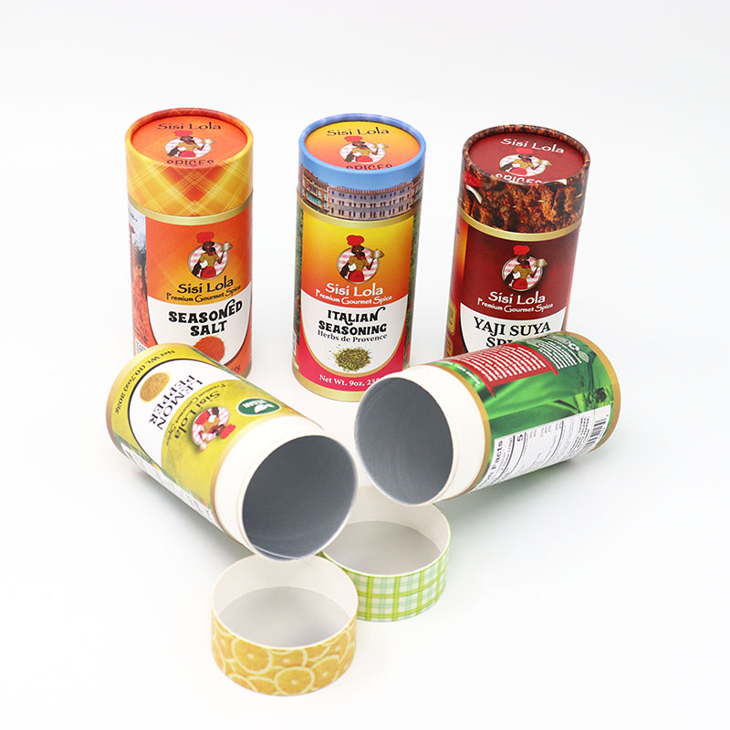Biodegradable Customized Round Box Packaging For Tea Flovored Powder