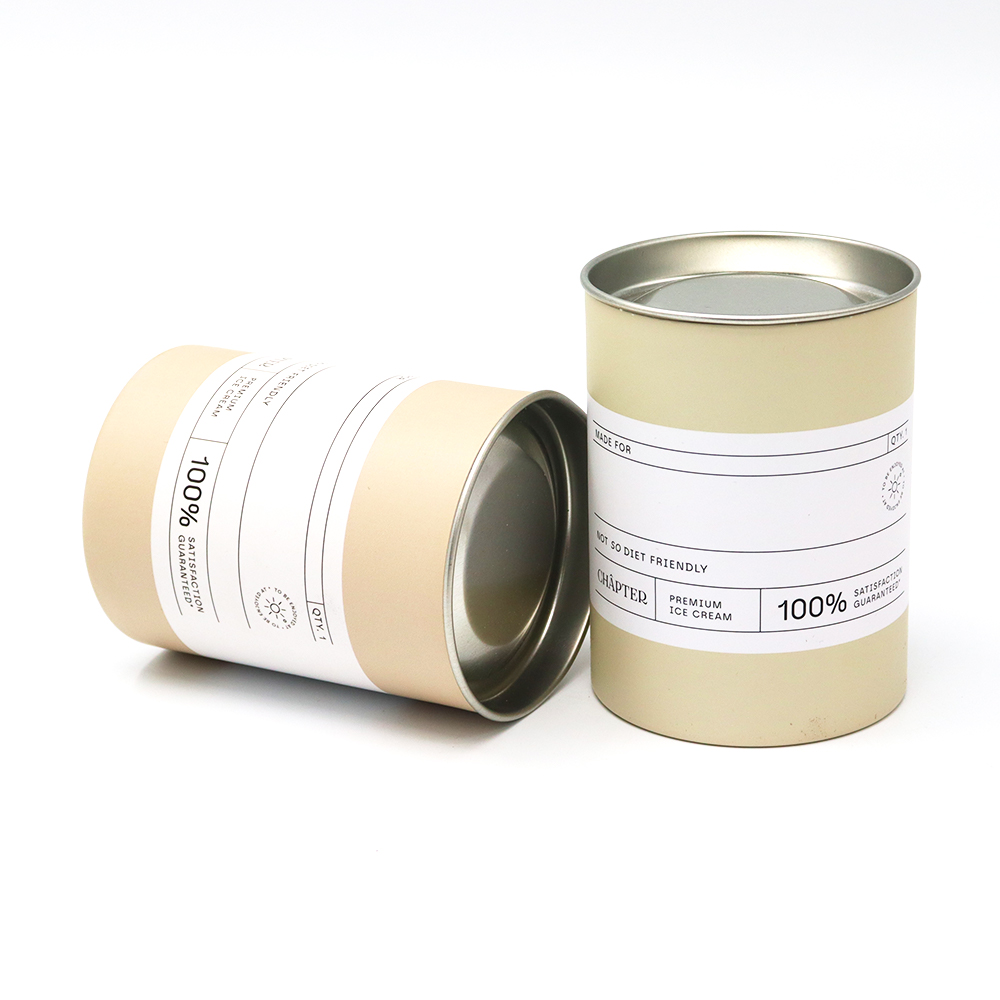 Tea Packaging Tube Wth Lids Cutsomized Deisgn Round Cardboard Tea Box