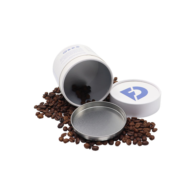 Biodegradable Food Grade Canister with Metal Lids Coffee Tube Packaging