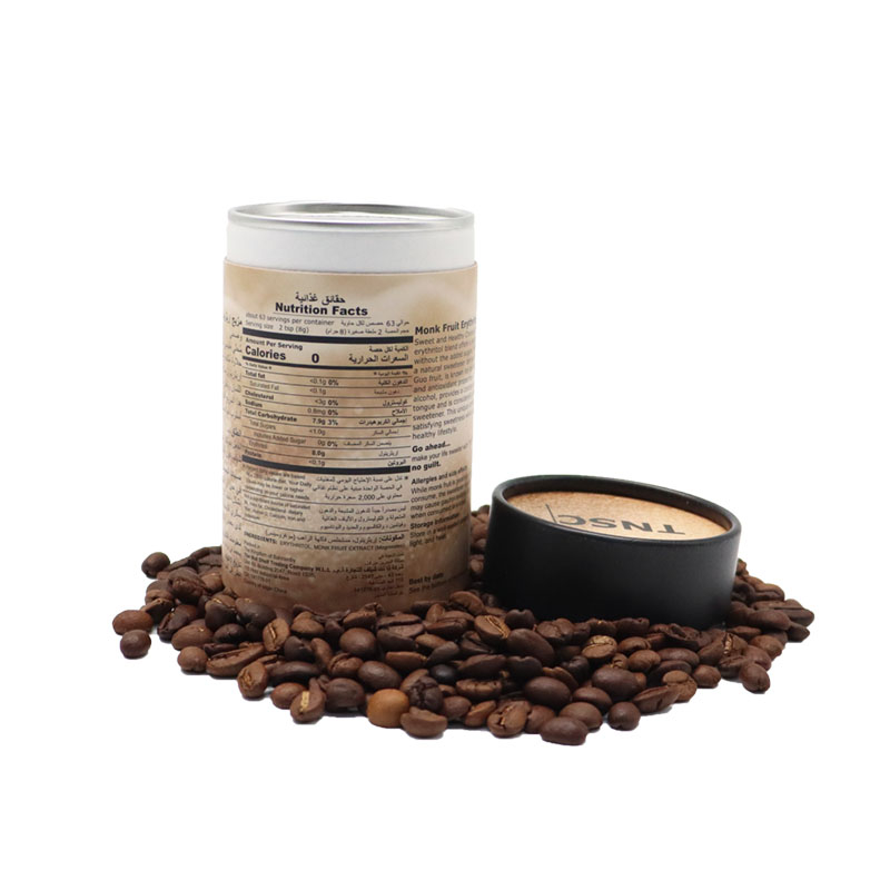 Biodegradable Food Grade Canister with Metal Lids Coffee Tube Packaging