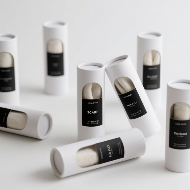 Eco-friendly Clothing Tube Packaging Paper Tube Packaging with Window