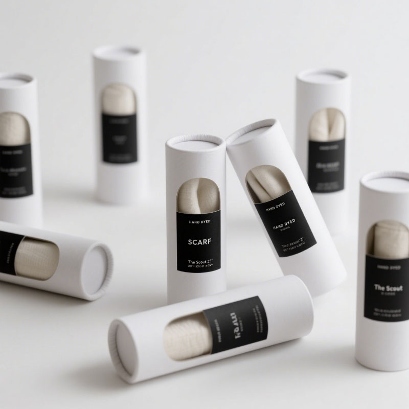 Eco-friendly Clothing Tube Packaging Paper Tube Packaging with Window