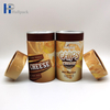 Easy Peel Open Lid Black Kraft Paper Tube Round Food Grade Package Paper Tube