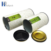Cardboard Paper Tube Food Canning Paper Tube With Metal Lid