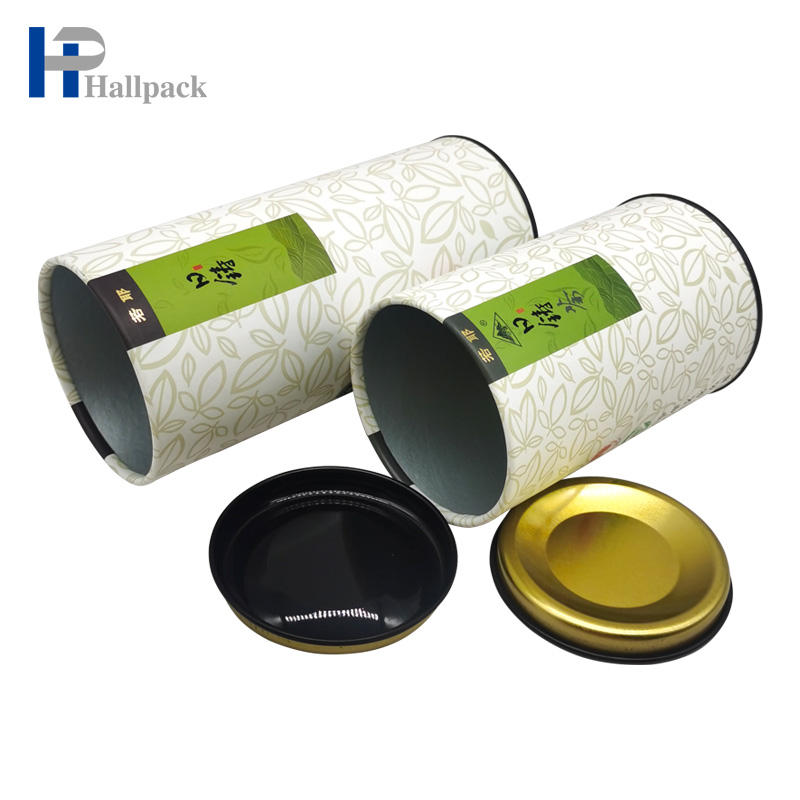 Cardboard Paper Tube Food Canning Paper Tube With Metal Lid