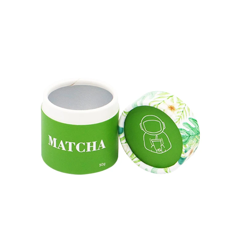 Customized Paper Tube Packaging For Matcha Powder 30g Container