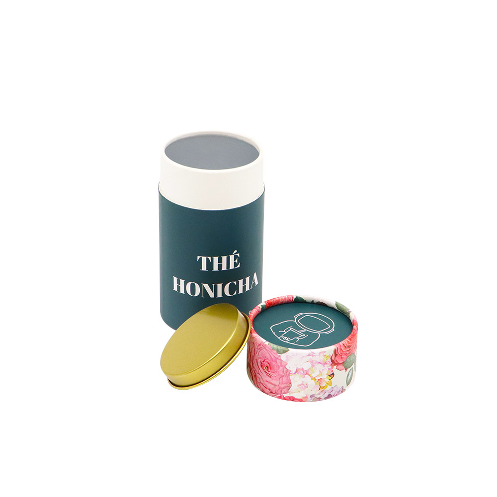 Paper Tube Packaging For Loose Tea Food Grade Paperboard Design Logo Available Custom