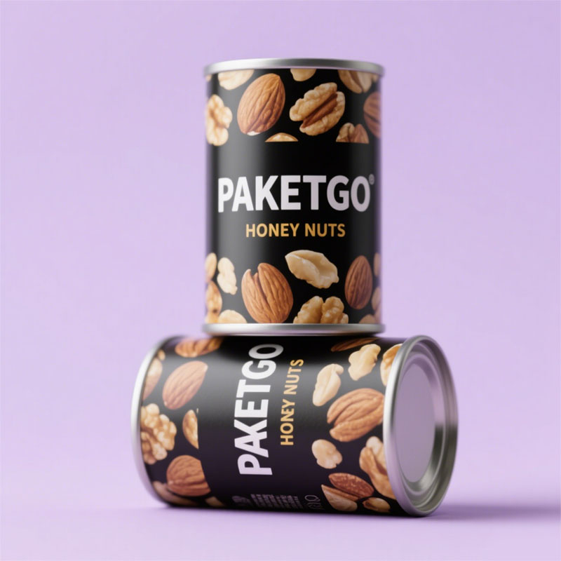 Recyclable Custom Logo Food Grade Can Packaging Cookies Canister