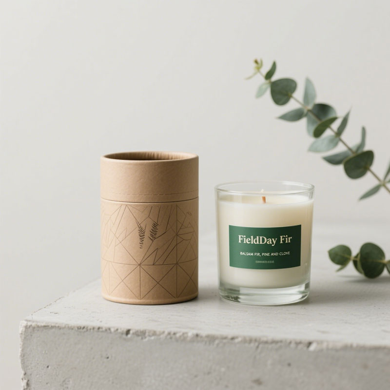 Round Box Cylinder for Bottle Kraft Cardboard Candle Tube Packaging