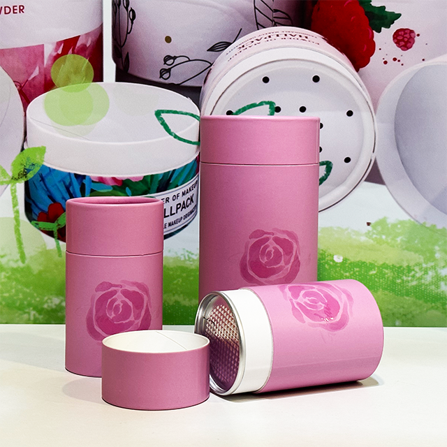 Hallpack biodegradable customized easy peel off package for coffee tea and chocolate paper cylinder packaging