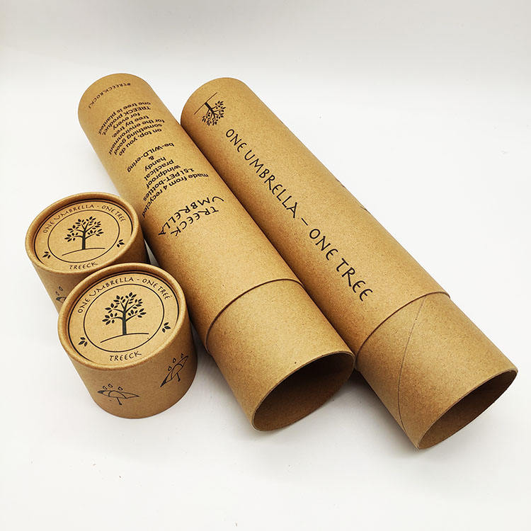 Custom Cheaper Full Kraft Umbrella Packaging Tube With Printing