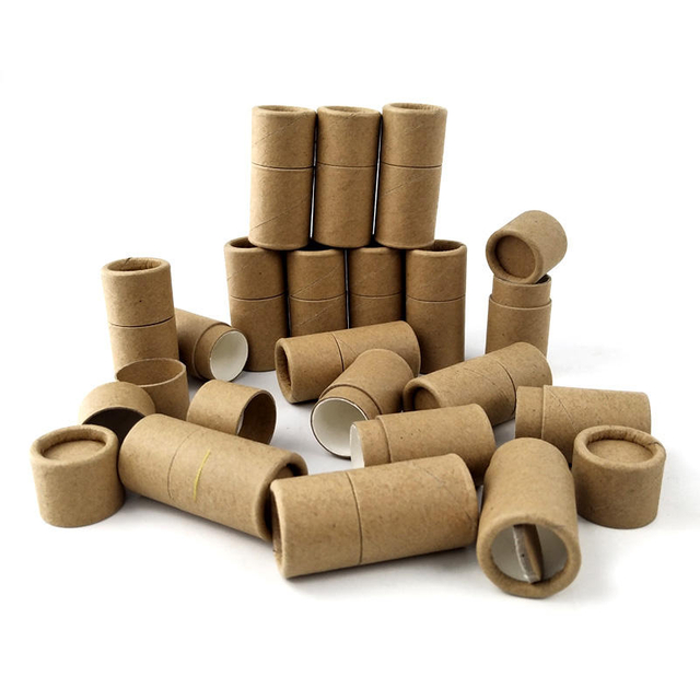 Brown ECO Deodorant Paper Tube Lipbalm Tubes With Low Price