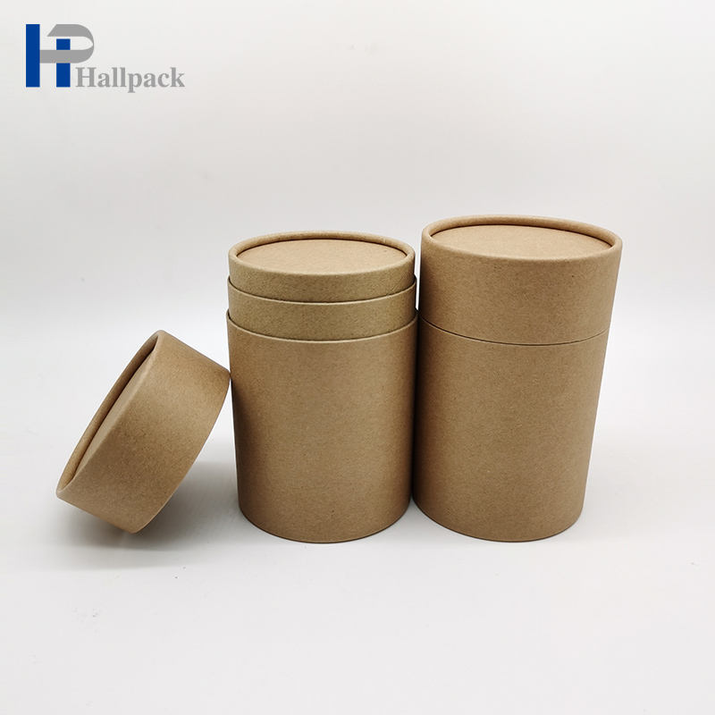Biodegradable Round Packaging Box Kraft Tube Packaging Tea Cardboard Paper Tube