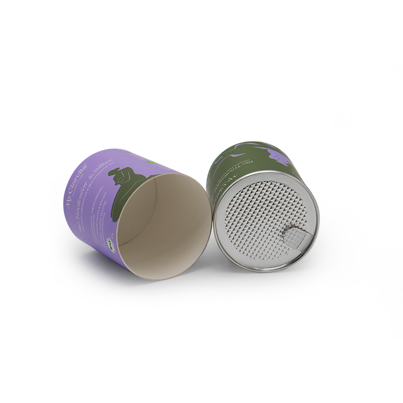 Paper Tube Packaging With Lids For Loose Tea Coffee Food Grade Cutsomized