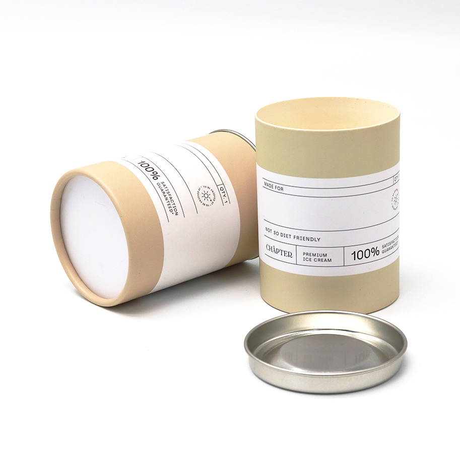 Custom Cardboard Cylinders Tea Packaging Paper Canister Food Grade Packaging