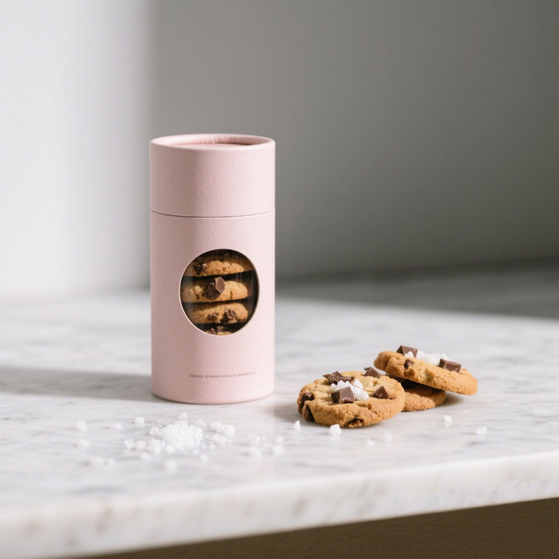 Recyclable Material Capsules Packaging Round Jar for Cookies Protein Powder Packaging Box