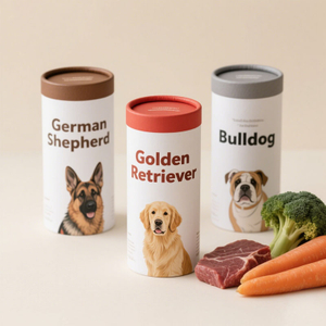 Recyclable Kraft Cardboard Customized Logo Round Box Packaging for Tea