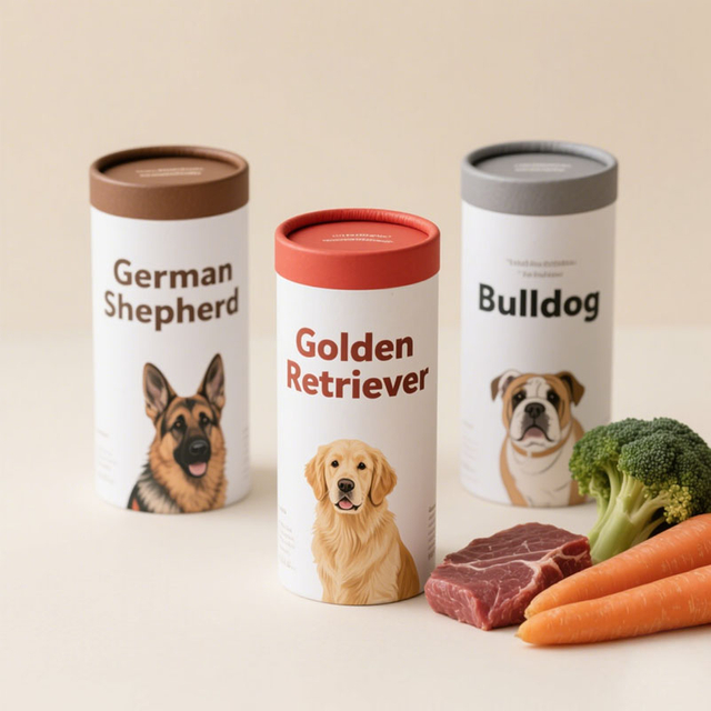 Recyclable Kraft Cardboard Customized Logo Round Box Packaging for Tea