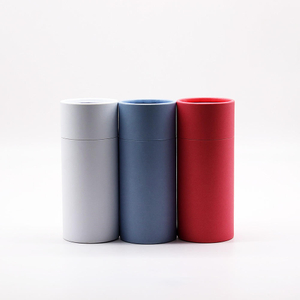 100% Recycled Material craft paper tube Custom Handmade Soy Wax Luxury Candle Glass Jar paper core tube tea packaging